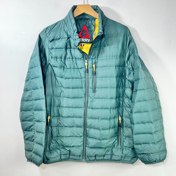 Gerry Mens XL Fillpower 650 Lightweight Packable Down Puffer Jacket Green - Picture 3 of 10